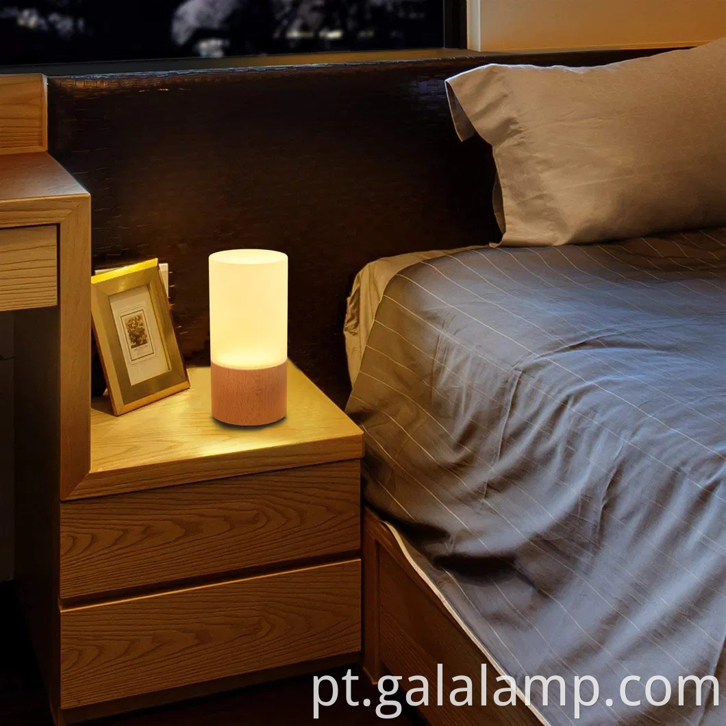 Luz noturna inovadora de madeira sólida para decoração de casa